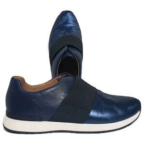 Vionic Cosmic Codie Camo Navy Blue Sneakers Slip-On Womens Sz 8 Comfort Leather